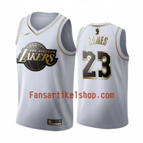 NBA Los Angeles Lakers Trikot LeBron James 23 Nike 2019-2020 Weiß Golden Edition Swingman - Herren